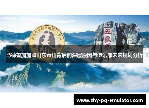 马德鲁加加盟山东泰山背后的深层原因与俱乐部未来规划分析 马德鲁加加盟山东泰山背后的深层原因与俱乐部未来规划分析